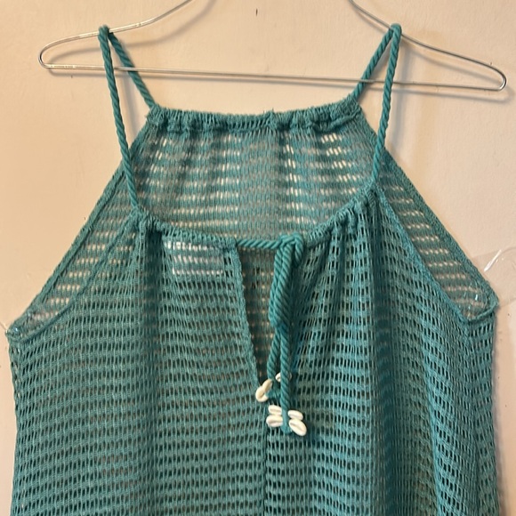 Haute Hippie mint green crochet maxi Boho dress cover up size small new w/o tags - Picture 2 of 6